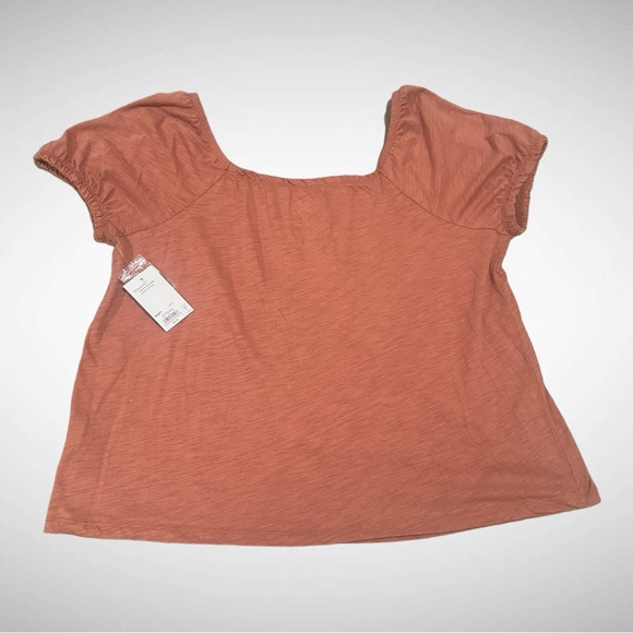 SO Puff Sleeve Button Top Size XL - Picture 2 of 4